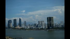 Daytime time lapse of Da Nang city in Vietnam
