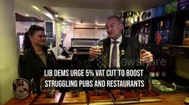 Lib Dems Urge 5% VAT Cut To Boost Struggling Pubs And Restaurants