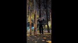 Child accidentally hits bar during workout session in Moscow, Russia