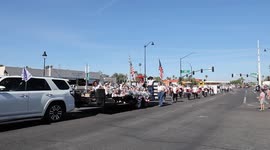 US: Veterans Day Parade honoring the 250 years since creation of the Army, Navy, and Marine Corps.