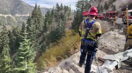 US: Rope Rescue Airlifts Woman From 200 Foot Mountain Drop Near Big Bear Lake