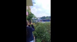 Truck crashes into electricity post 'while avoiding police checkpoint'