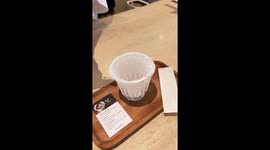 Coffee served in an ice cup in Bangkok