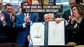 Trump Signs Bill to End Longest U.S. Government Shutdown