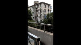 High voltage sparks from electric box in Zhejiang, China