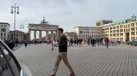 Activists climb iconic Brandenburg Gate to protest Germany's 'complicity' in Gaza genocide
