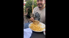 Sharing Fries With Bold Squirrel