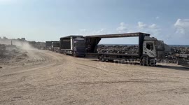 Aid trucks begin entering Gaza through Zikim Crossing