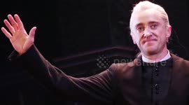 UNCAPTIONED: Tom Felton in tears as Draco Malfoy wows Broadway