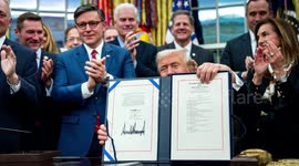 UNCAPTIONED: Trump Signs Bill to End Longest U.S. Government Shutdown