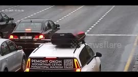 High-speed BMW causes multi-car crash in Minsk, Belarus