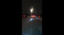 High-impact motorcycle accident on expressway in Cleveland, Ohio, USA