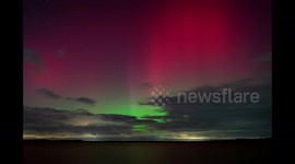 4K Time Lapse: G3 Aurora Borealis Event Producing Northern Lights over Ohio, November 12, 2025