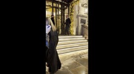 Cara Buono pauses at her London hotel before heading back to the Stranger Things Series Five premiere.