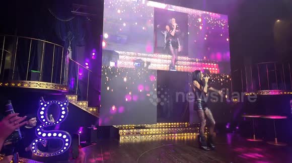 “Sex Sales” Katie Price makes a statement after her singing performance at this years Glamour Awards