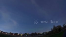 Stunning pink auroras light up the sky in Holladay, Utah, USA