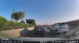 Dashcam captures near-miss collision in Riyadh, Saudi Arabia