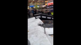 Skateboard snaps mid-trick at DIYX Street Jam in Stockholm, Sweden