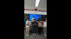 Creative student rhythm performance at school in Liaoning, China