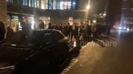 Moment Bob Vylan fans hurl abuse and spit at passer-by