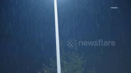 US, Los Angeles: Altadena The Eaton Burn Area Brace For Overnight Rain And Wind