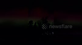 Northern lights illuminate night sky above Minnesota