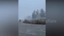 Moment Russian troops allegedly enter Pokrovsk under cover of fog