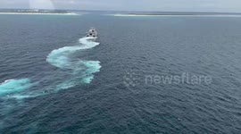 USS Pierre warship sails into Panama City, Florida