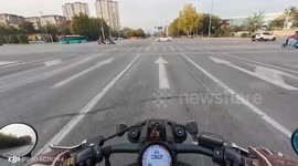 When Your Motorcycle Gets Rear-Ended... at a Red Light! 