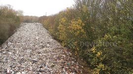 Britain's biggest ever fly tip - a pile of waste 500FT long
