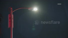 US, Los Angeles: Hollywood Light Rain