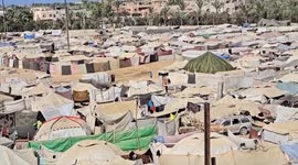 Displaced Palestinian families in Gaza face harsh winter in makeshift shelters