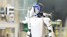 UNCAPTIONED: Je suis un robot! French nuclear firm unveils humanoid robot that will help run its facilities