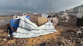 Storm brings flooding risks to Gaza, threatening fragile tents sheltering hundreds of thousands of Palestinians