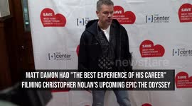 Matt Damon had 'the best experience of his career' filming The Odyssey