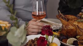 Thanksgiving Feast With Friends Captured in Crystal 4K