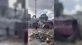 Flooded Tents Displace Gaza Children Again