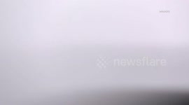 US, Los Angeles: Altadena Eaton Burn Area Morning Rain