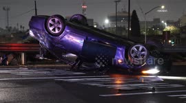 US, Bakersfield: Bakersfield Rollover Crash Causes Traffic Slowdown on Highway 178