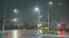 US, Los Angeles: Ventura Heavy Rain