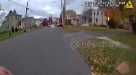 US: Auburn Officers Save Man From Burning Home In Intense Blaze