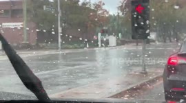 Unexpected morning downpour in Milpitas, California, USA