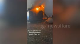 Teenage couple's uninsured first home burnt down in arson days before move in