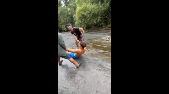 Natural slide in Brazil. Cachoeira do Tobogã, Rio de Janeiro, Cunha, Penha ,Parati (or Paraty), 16 November 2025