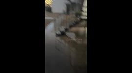 Heavy rain in Las Vegas, Nevada, USA