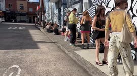 Fans line up for Addison Rae meet and greet in Sydney, Australia