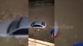 Palestine: Car Submerged in Hebron After Heavy Overnight Rainfall