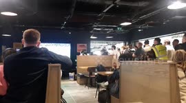 World Cup Qualifiers: Ireland Fans Celebrate Winning Goal In Dublin Airport