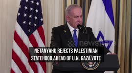 Netanyahu Rejects Palestinian Statehood Ahead of U.N. Gaza Vote