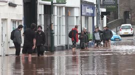 STORM CLAUDIA- MONMOUTH SUPERMARKET WORKERS LEAVE WORK AFTER BEING TRAPPED ALL NIGHT